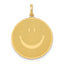 14K Solid Polished Smiley Face Pendant