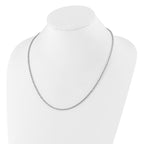 Sterling Silver RH-plated Adjustable 2.25mm D/C Rope Chain