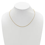 Sterling Silver Gold-plated 1.5mm Spiga 1in+1in Adjustable Chain