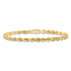 10k 4mm Diamond-cut Rope Chain