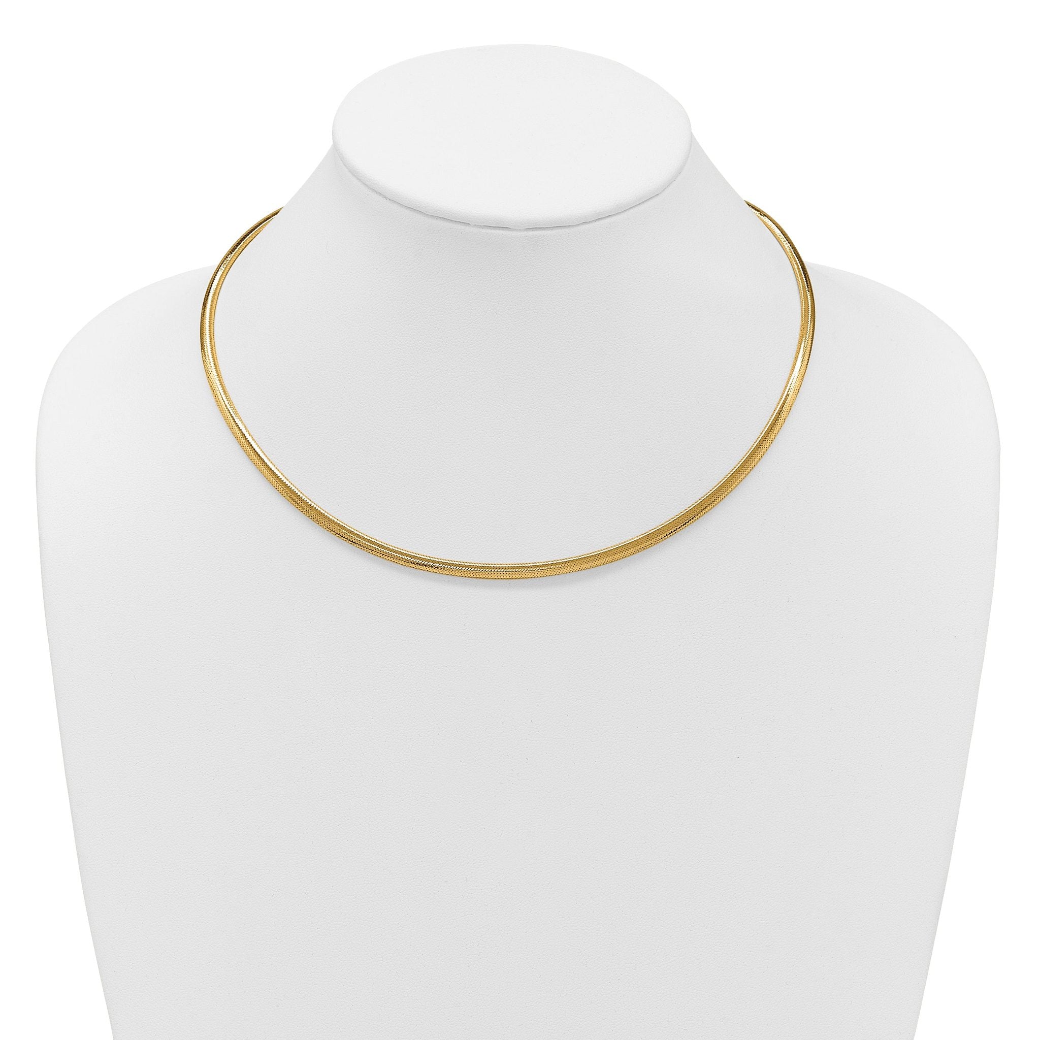 14K Polished Mesh Necklace