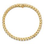 14k Holds 6.44 carat 46-3.25mm Round Diamond 4-prong 7 inch Tennis Bracelet Mounting (No Stone Included)