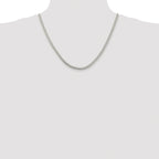 Sterling Silver Rhodium-plated 4mm Round Spiga Chain