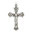 Sterling Silver 925 INRI Crucifix Pendant with Antiqued Polished Finish