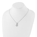 Sterling Silver 925 Necklace with CZ Pendant and Polished Finish
