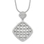 Sterling Silver 925 Necklace with CZ Pendant Polished Elegant Design
