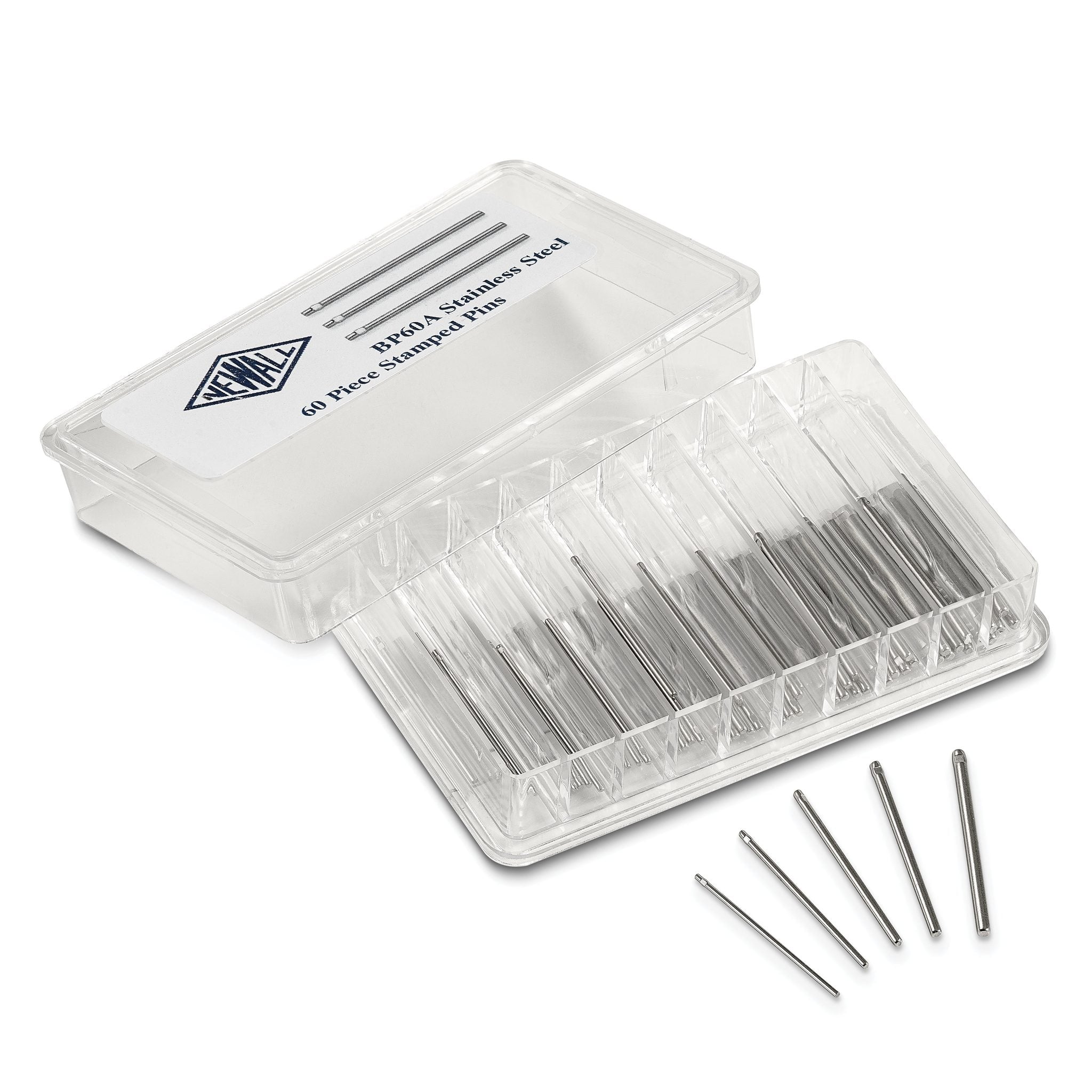60-piece Stainless Steel with Stamped Ends Pin Assortment Secondary image