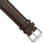 Smooth Leather Watch Band in Dark Brown, 19mm