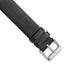 Italian Calfskin Watch Band in Black with Silver-Tone Buckle, 20mm