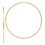 10K Gold Polished Endless Hoop Earrings for Women  Large, Lightweight Design