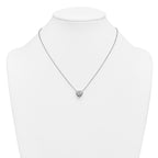 14k White Gold 2 1/2 carat Certified Lab Grown Diamond VS+ F+ Heart Complete 18 inch Bezel Set Solitaire Necklace