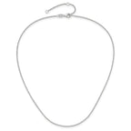 1.4mm 10K White Gold Round Cable Chain
