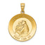 14K Gold Saint Anthony Medal Pendant with Polished Finish