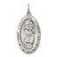 Sterling Silver 925 St. Christopher Medal with Antiqued Finish Engravable
