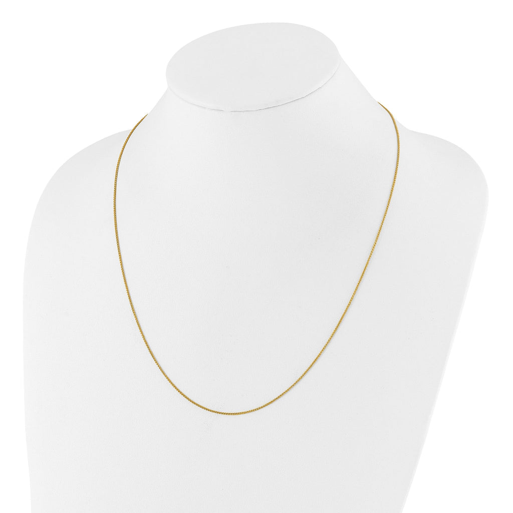 Sterling Silver Gold-plated Adjustable 1mm Spiga Chain