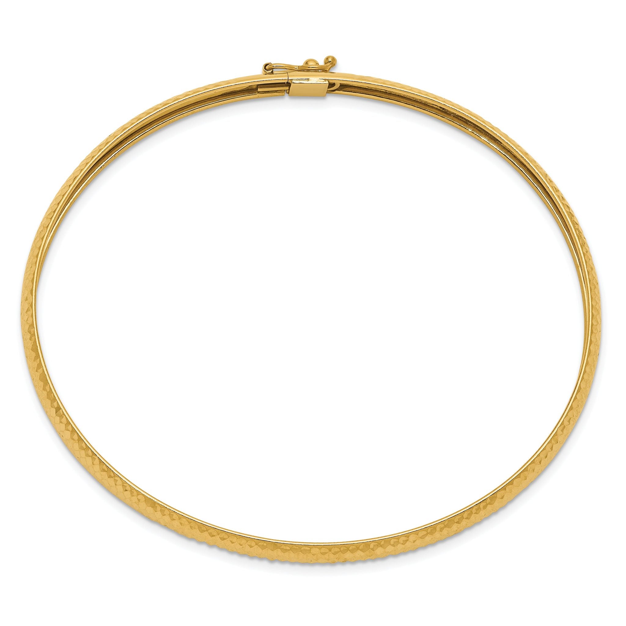 10k Textured Flexible Bangle Secondary image