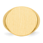 14k 18.0x17.5mm Open Back Mens Signet Ring