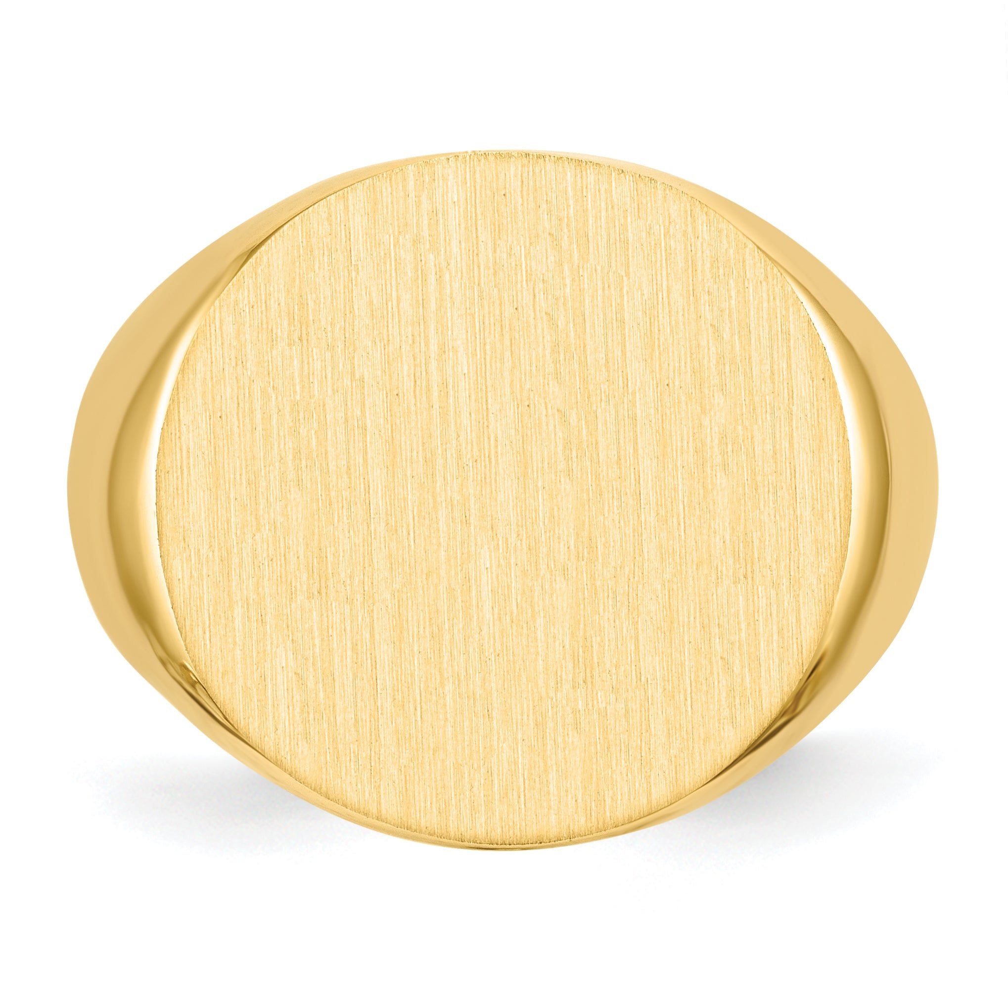 14k 18.0x17.5mm Open Back Mens Signet Ring
