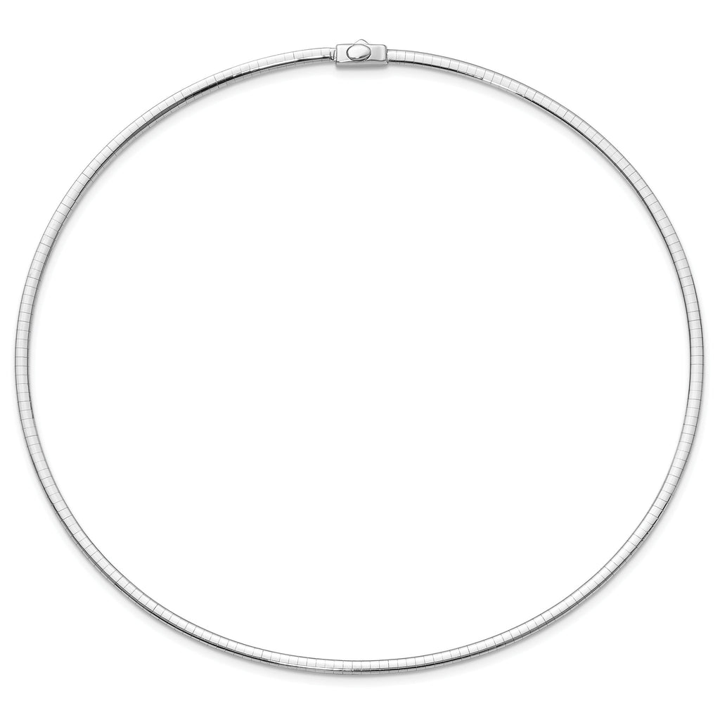 14K 3mm Two-tone Reversible Omega Necklace
