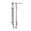 Stainless Steel Polished Beaded Drop Dangle Earrings for Women