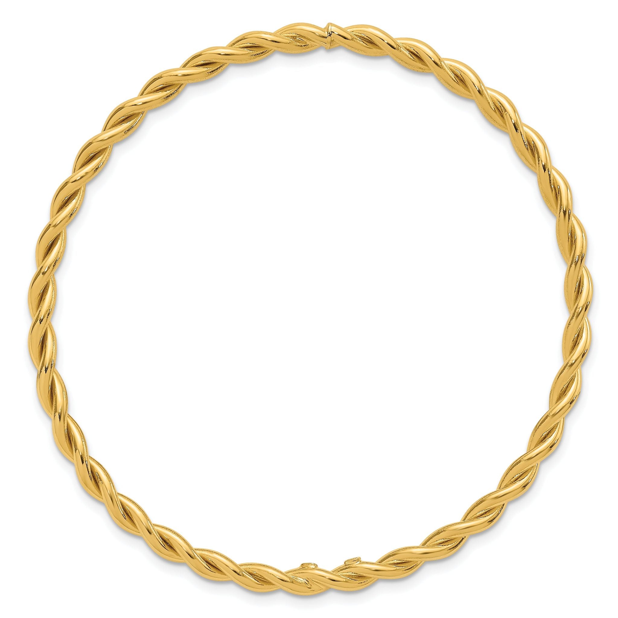14K Polished Twist Slip-On Bangle Secondary image