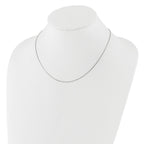 Adjustable Box Chain Necklace in 14K White Gold