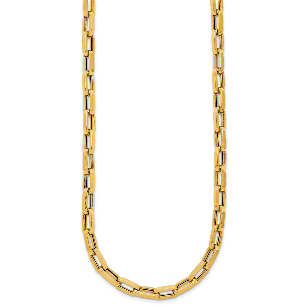 14K Polished Fancy Line Necklace