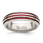 Sophia Jewelers Titanium Wedding Band with Pink Anodized Grooves