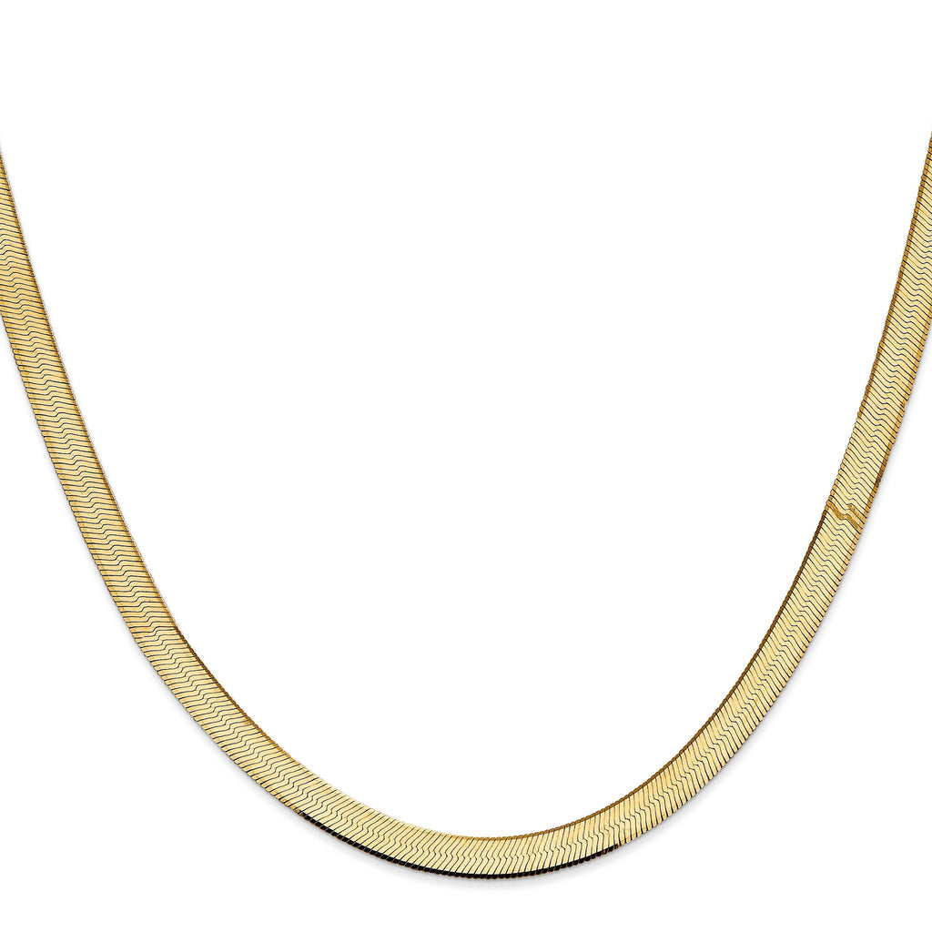 Silky Herringbone Chain in 14K Yellow Gold, 5.5mm