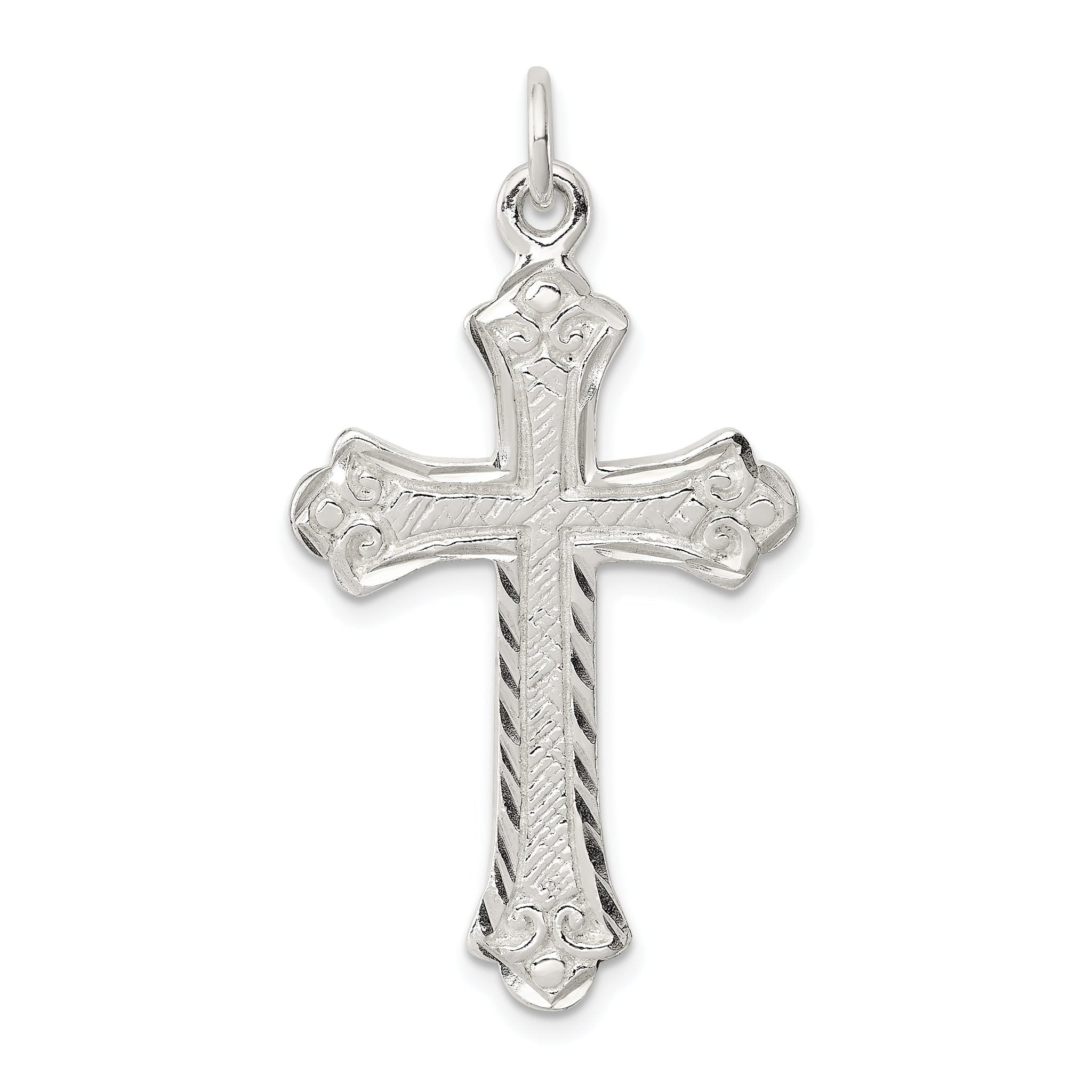 Sterling Silver 925 Cross Pendant with Polished Anti-Tarnish Finish Main image