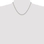 Polished Paperclip Chain Necklace in Sterling Silver, 3.5mm