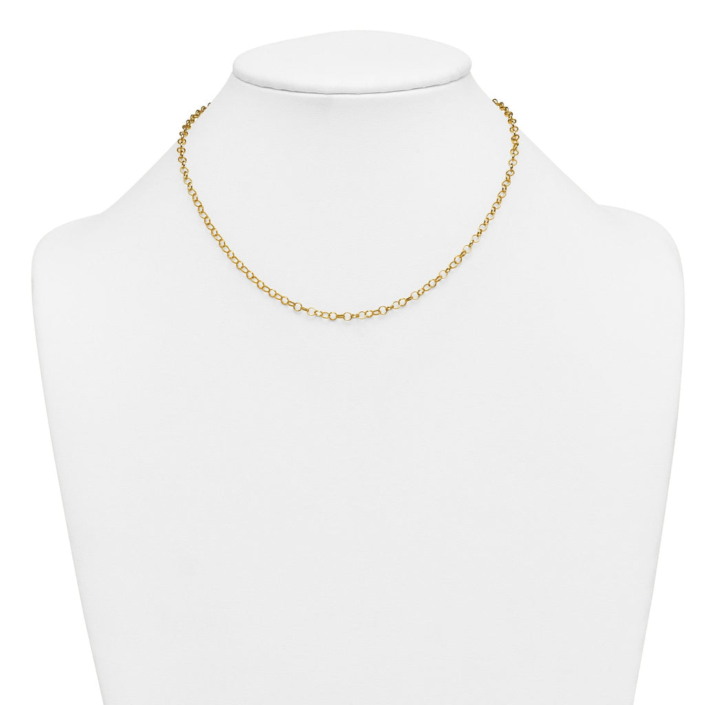 14K Gold Filled Rolo Chain Necklace in 3.2mm Width