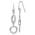 Sterling Silver RH-plated Dangle Earrings