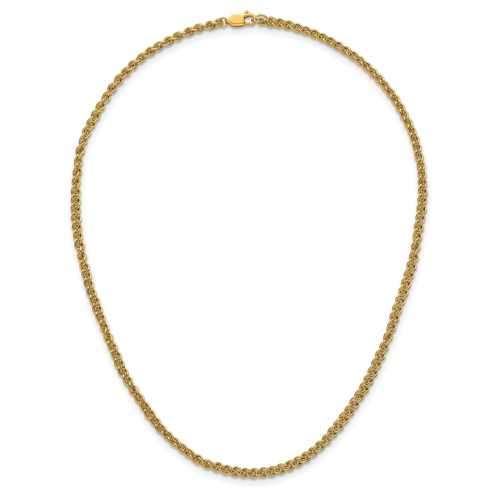 14K Gold Filled Wheat Chain Necklace in 2.8mm Width