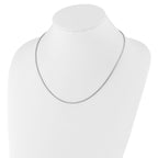 Sterling Silver RH-plated Adjustable 1.6mm Snake Chain