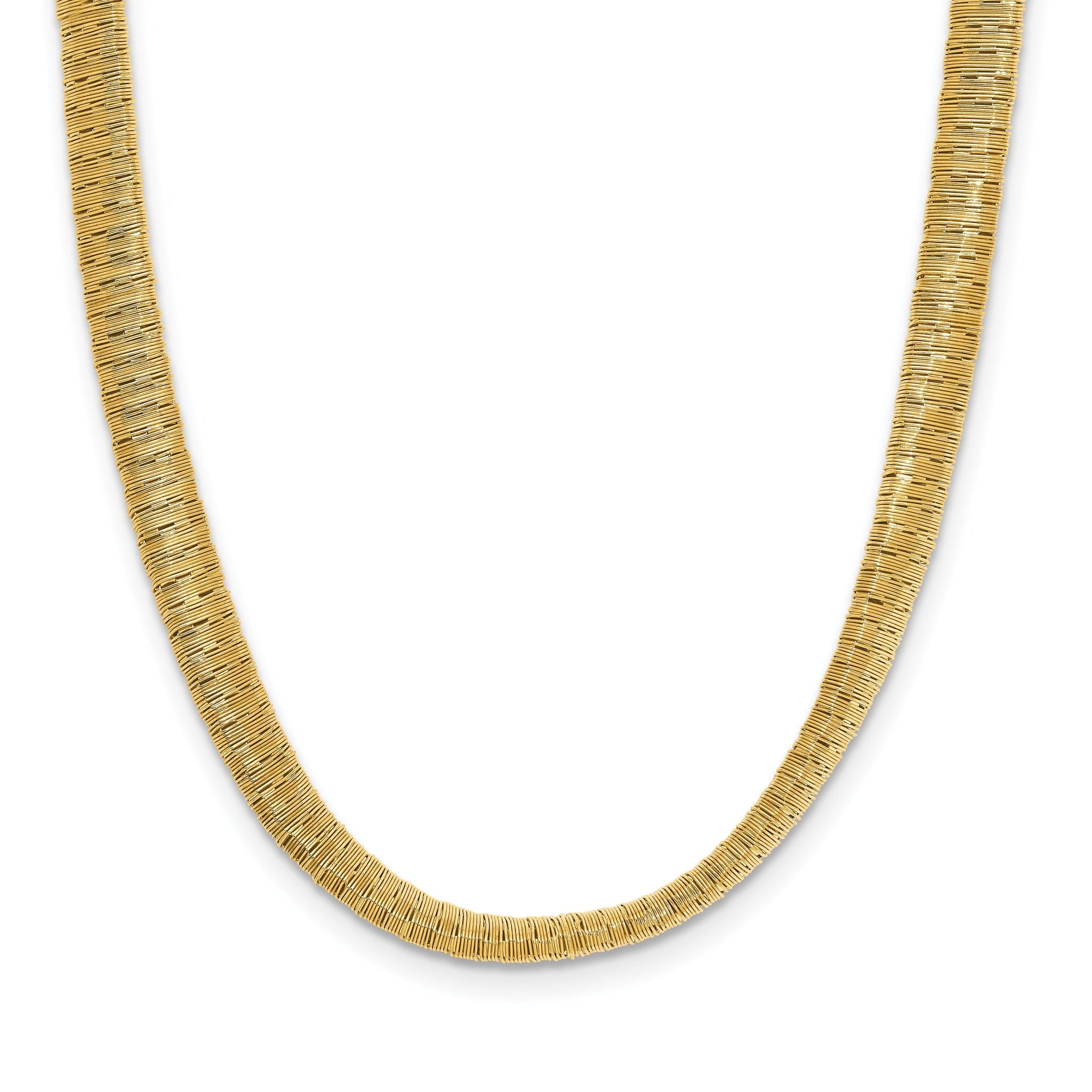 Sterling Silver Gold-plated Twist Texture Wrapped Necklace Main image