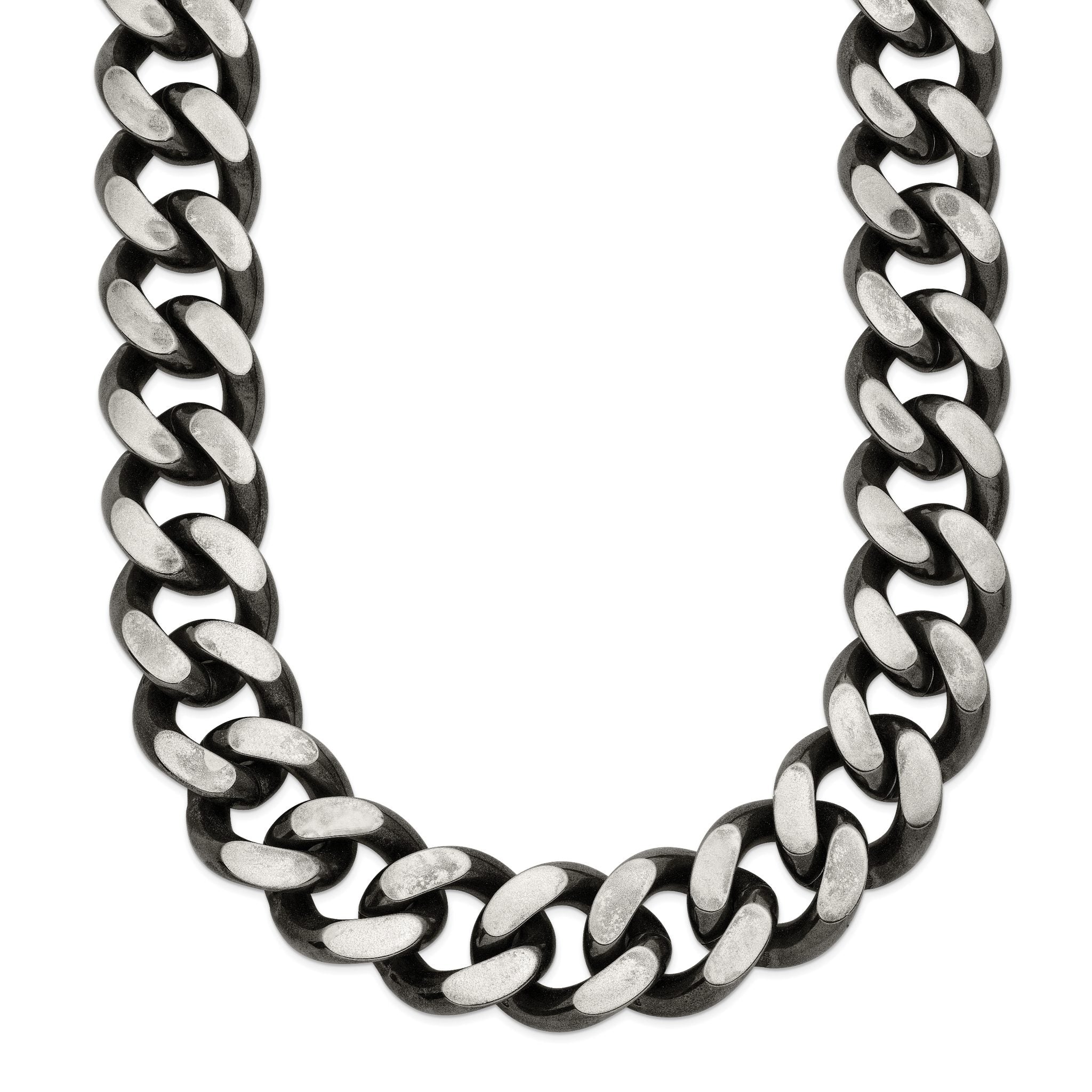 Chisel Stainless Steel Oxidized 13.75mm 24 inch Curb Chain Main image