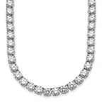 14k White Gold 56 1/4 carat Lab Grown Diamond VS/SI+ G+ Complete Round 18 inch Straight Tennis Necklace