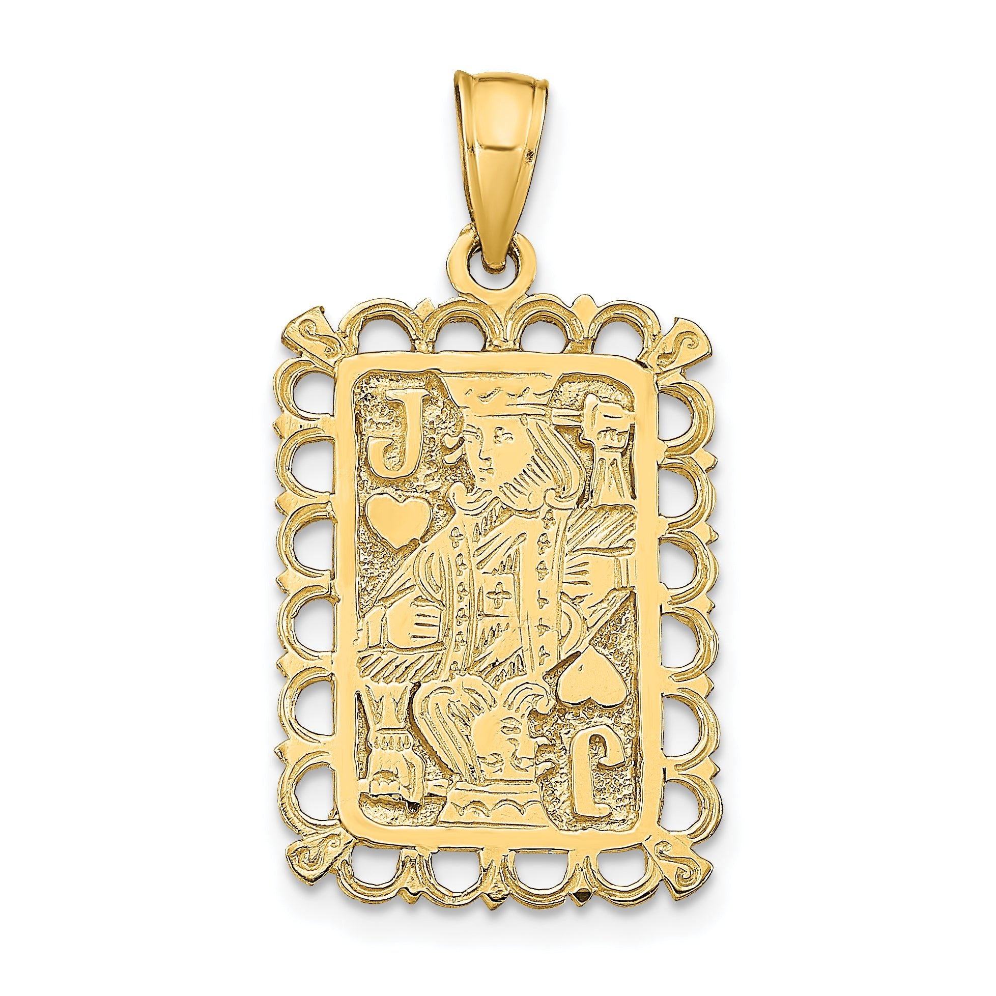14K Jack of Hearts Pendant Main image