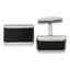 Stainless Steel Polished Black Onyx Cuff Links