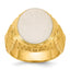 14k Two-Tone Engravable Round Signet ring