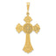 14K Gold Celtic Cross Pendant with Textured Design  Elegant and Solid