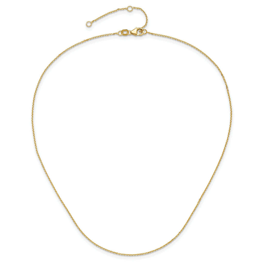 0.95mm 10K Yellow Gold Round Cable Chain