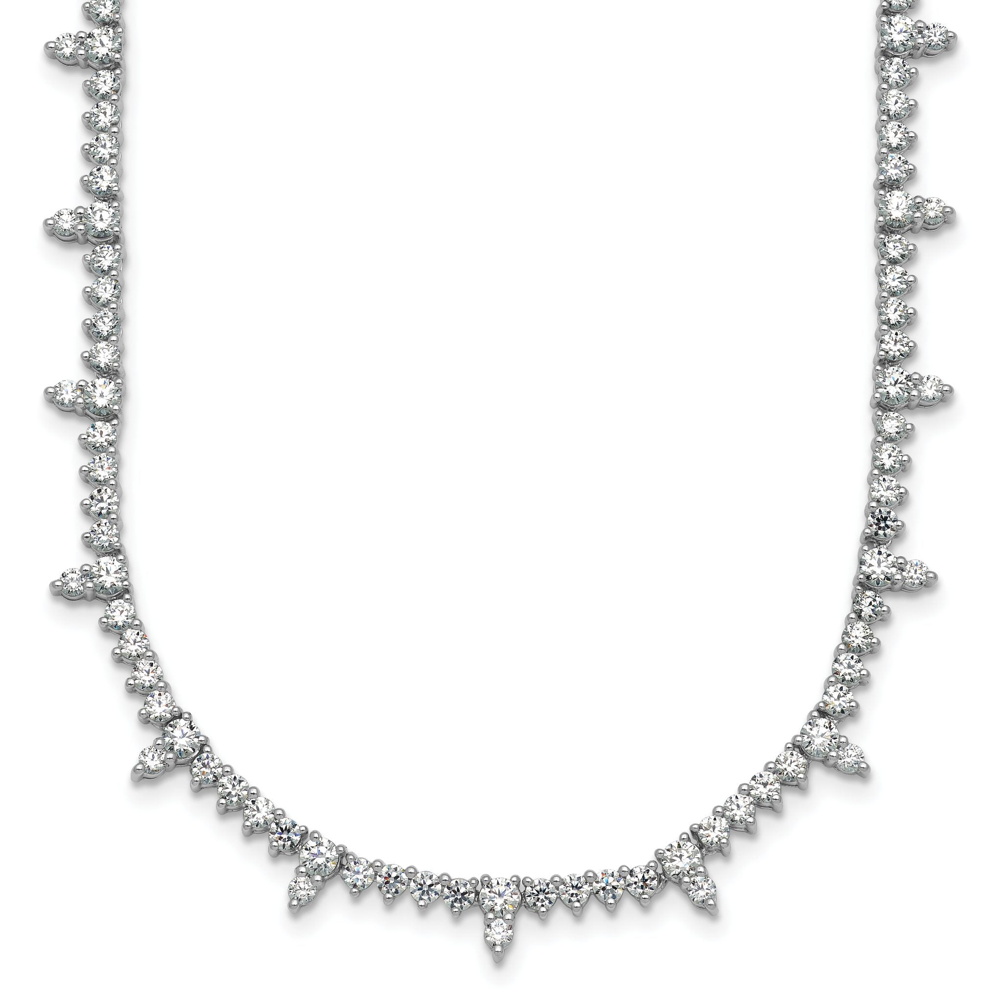 14k White Gold 4 carat Lab Grown Diamond VS+ F+ Complete 18 inch Fashion Tennis Necklace Main image