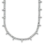 14k White Gold 4 carat Lab Grown Diamond VS+ F+ Complete 18 inch Fashion Tennis Necklace