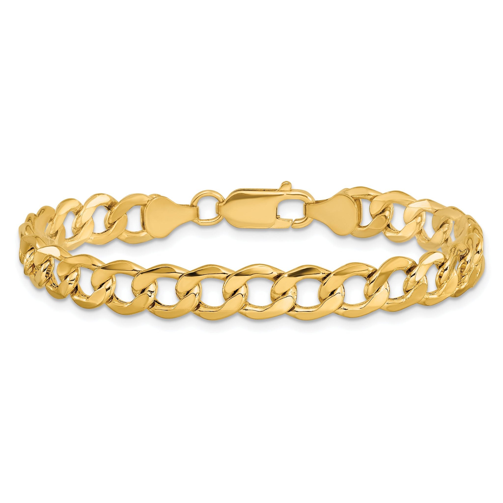 Curb Chain Bracelet in 14K Yellow Gold, 7mm