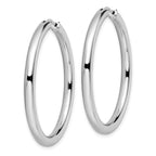 Sophia Jewelers Sterling Silver Rhodium-Plated Hoop Earrings Polished Elegance