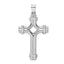 Sophia Jewelers Sterling Silver 925 Polished Rhodium Cross Pendant
