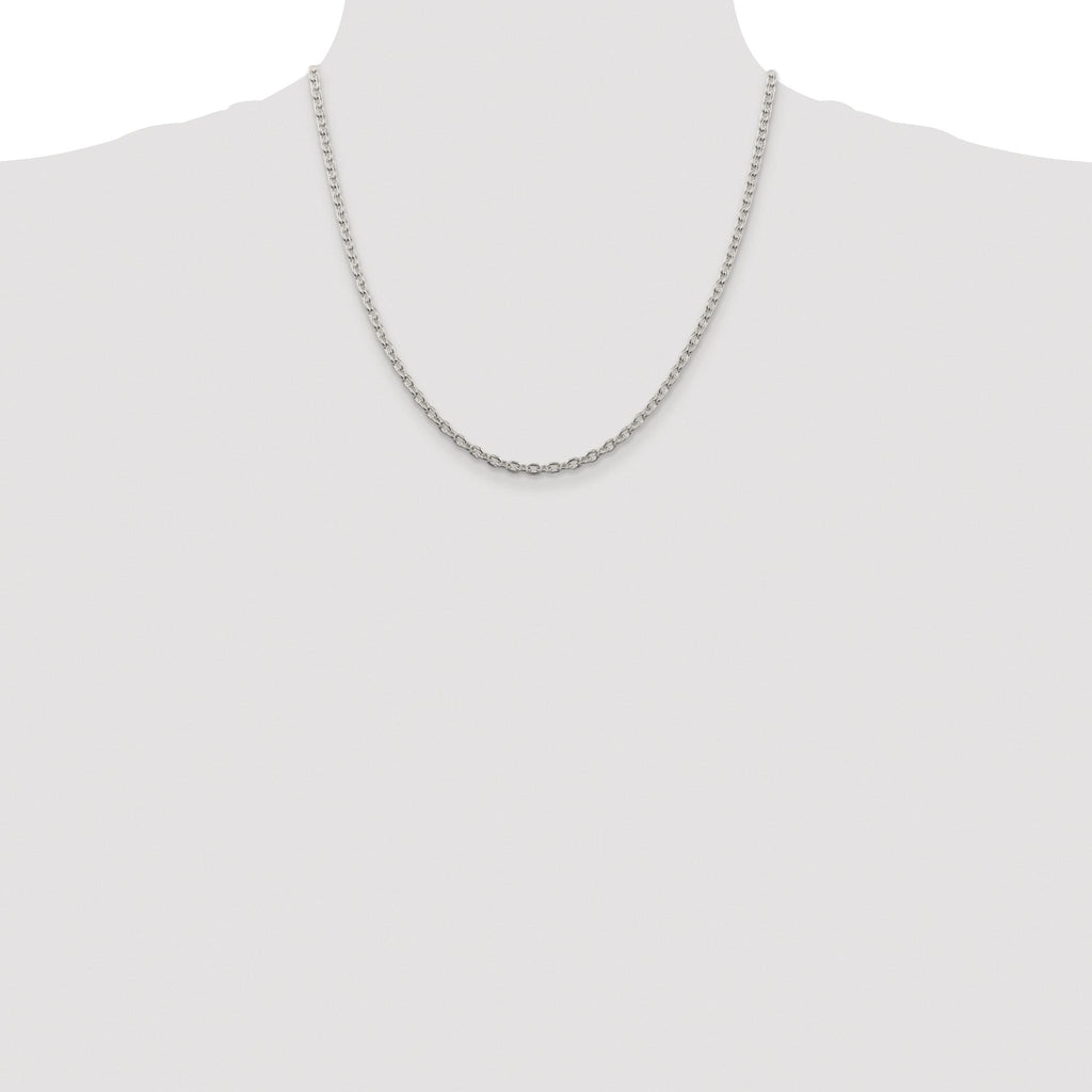 Cable Chain Necklace in Sterling Silver, 3.5mm