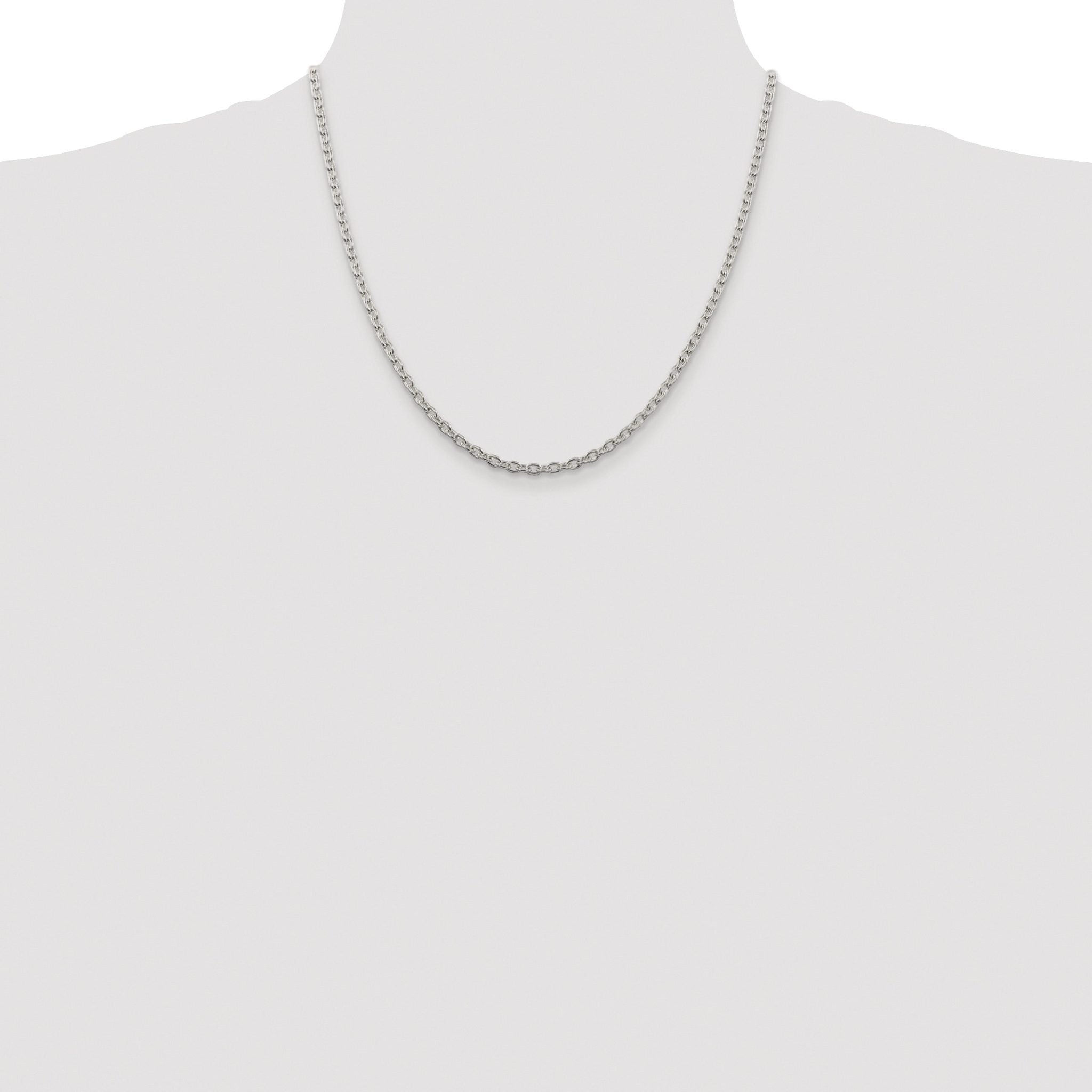 Cable Chain Necklace in Sterling Silver, 3.5mm